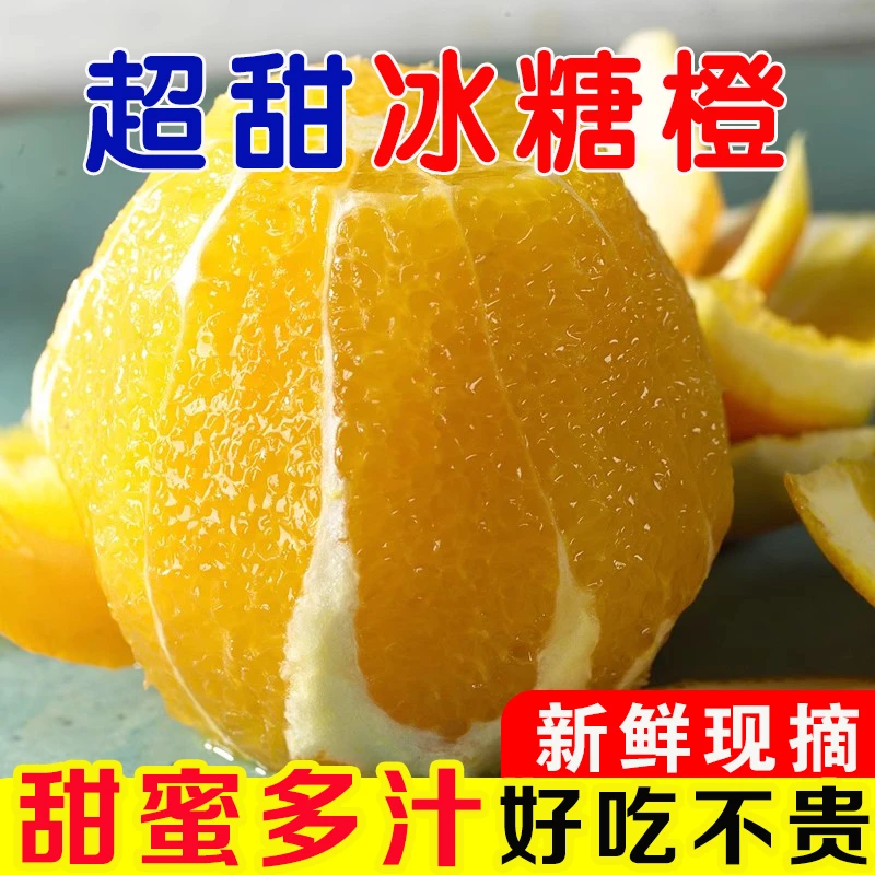 正宗高山麻阳冰糖橙当季新鲜水果现摘现发超甜小甜橙手剥橙子脐橙