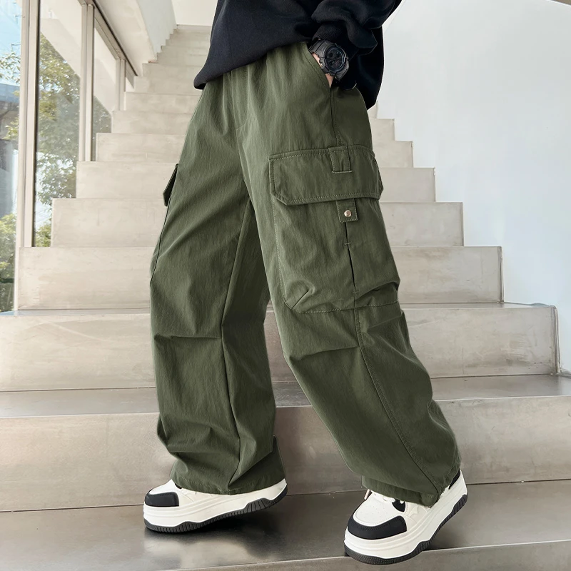 儿童装男童秋季裤子2025新款春秋款中大童工装裤长裤春装潮牌炸街