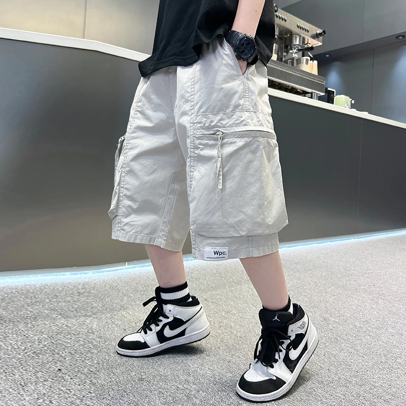 男童夏季短裤薄款2025新款儿童中大童七分裤工装夏装裤子中裤潮流
