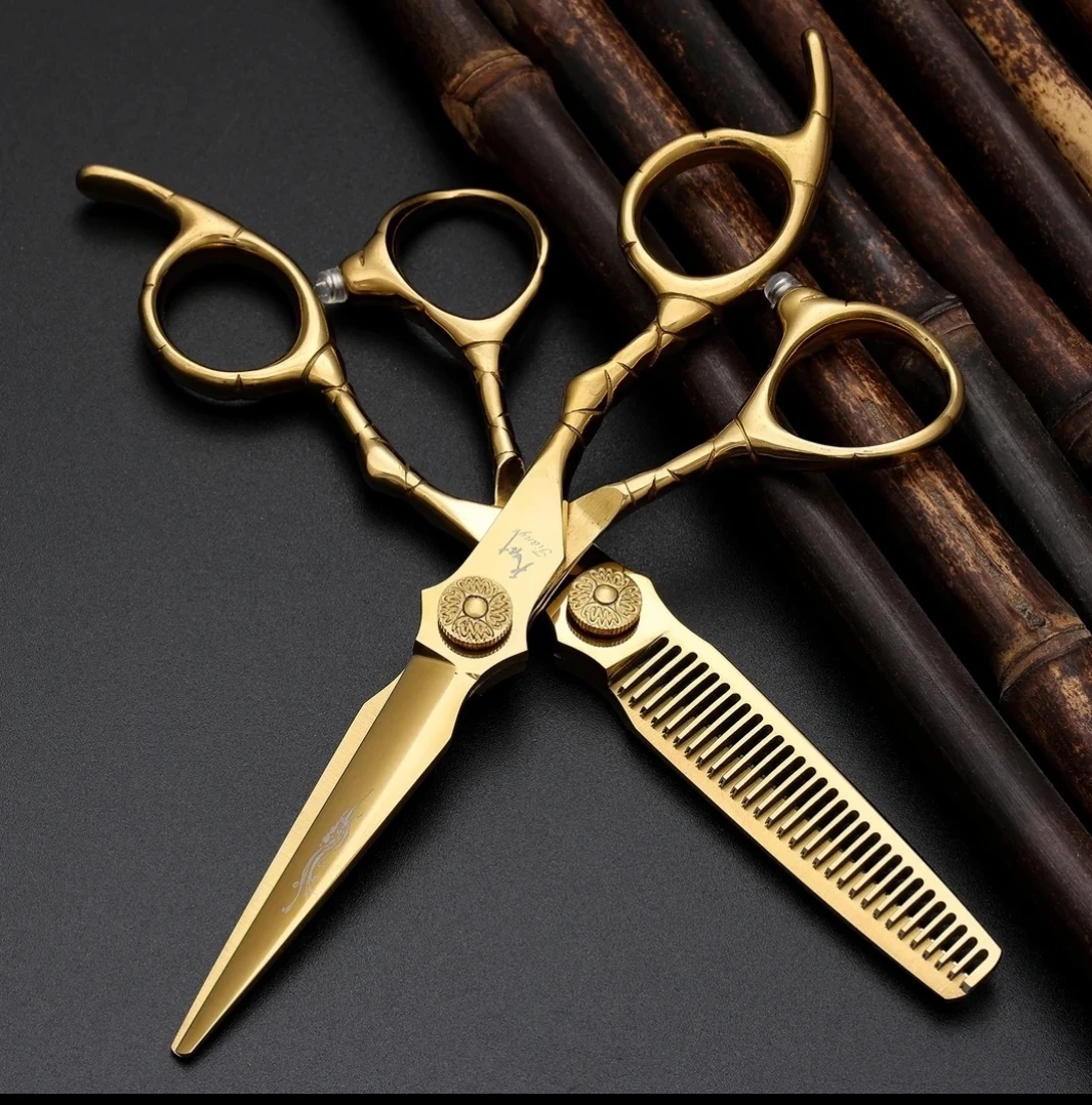 镀金剑花理发师专用理发剪美发剪刀