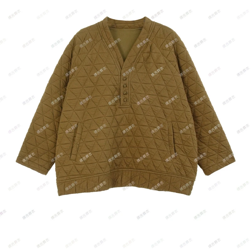 原创设计24-1388【风吹过絮】100棉时尚休闲百搭复古宽松棉衣