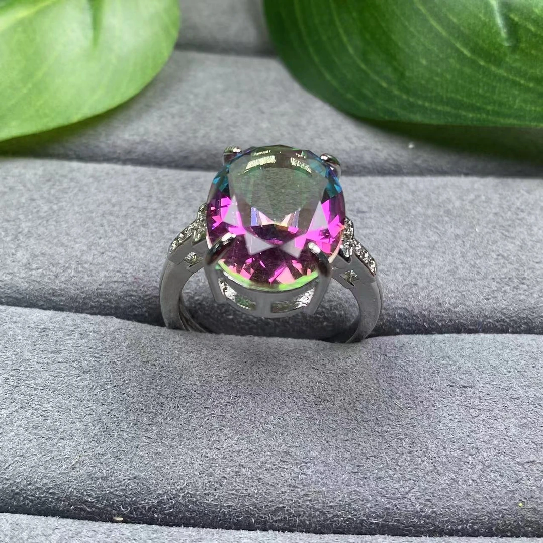 【百年珠宝】A58高奢珍品首饰培育碧玺戒指配礼盒-DW