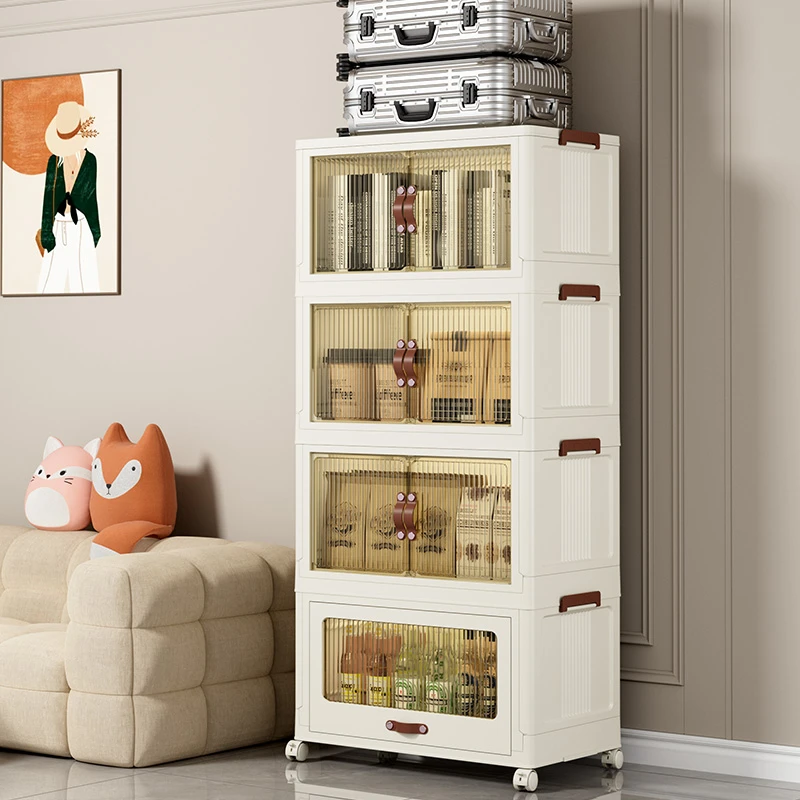 【双11补贴价】超值多层收纳柜储物柜可折叠移动落地家用整理柜