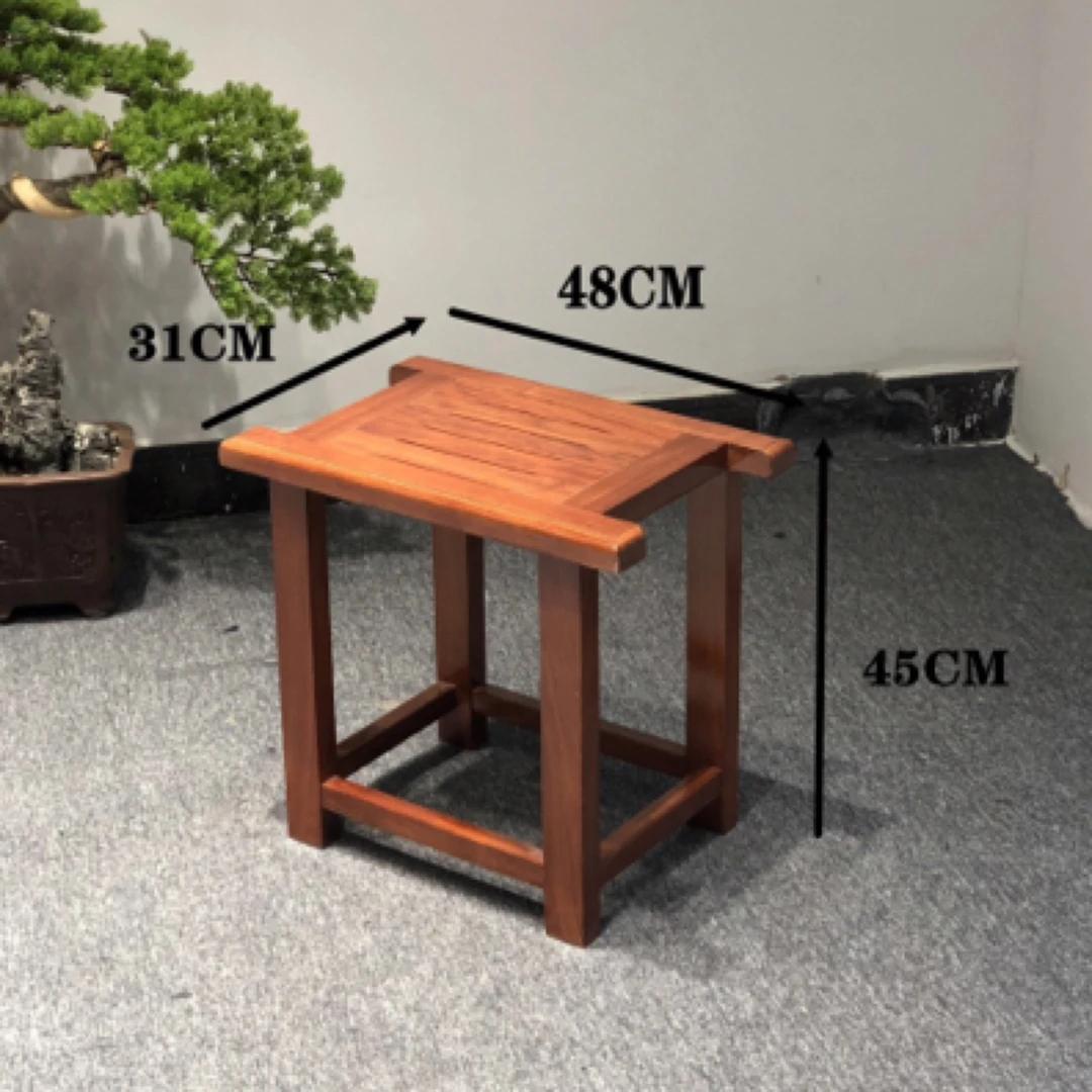 名称：巴花排骨凳 材质：小巴花 款式：方凳 编号：75403998