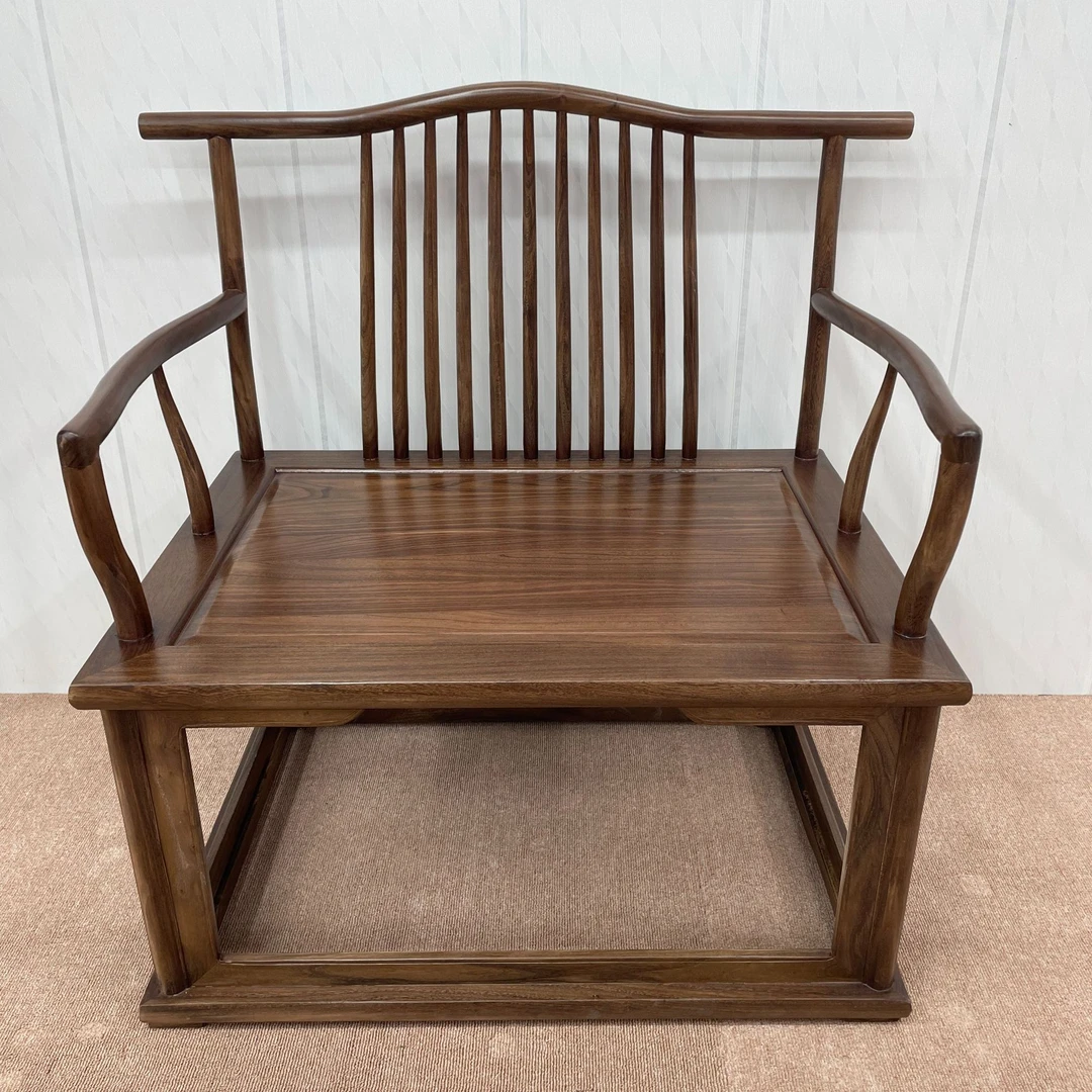 新中式北方榆木主人椅 太师椅打坐禅修 大禅椅