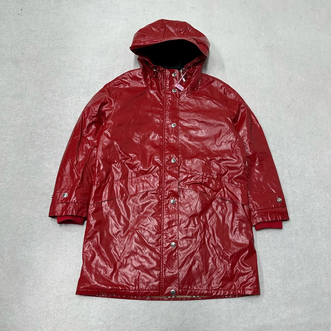99新 BURBERRY/博柏利 Burberry 红色加棉风衣uk10