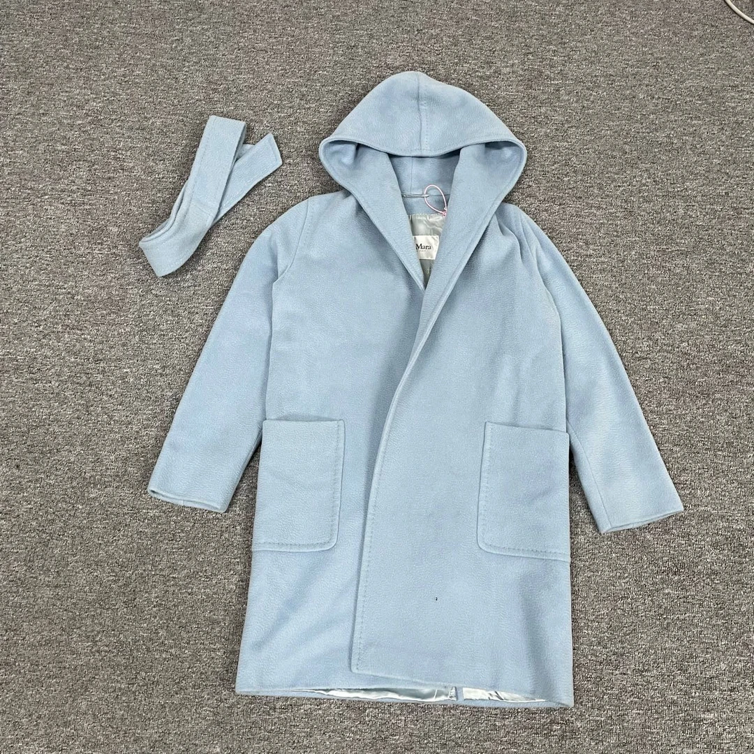 99新 MaxMara maxmara 蓝色浴袍大衣