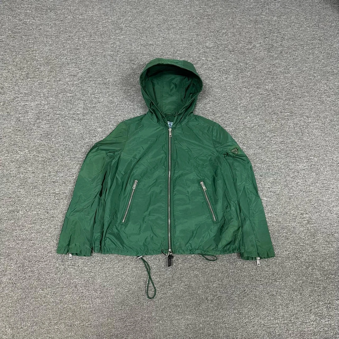 99新 Prada/普拉达 prada 绿色冲锋衣