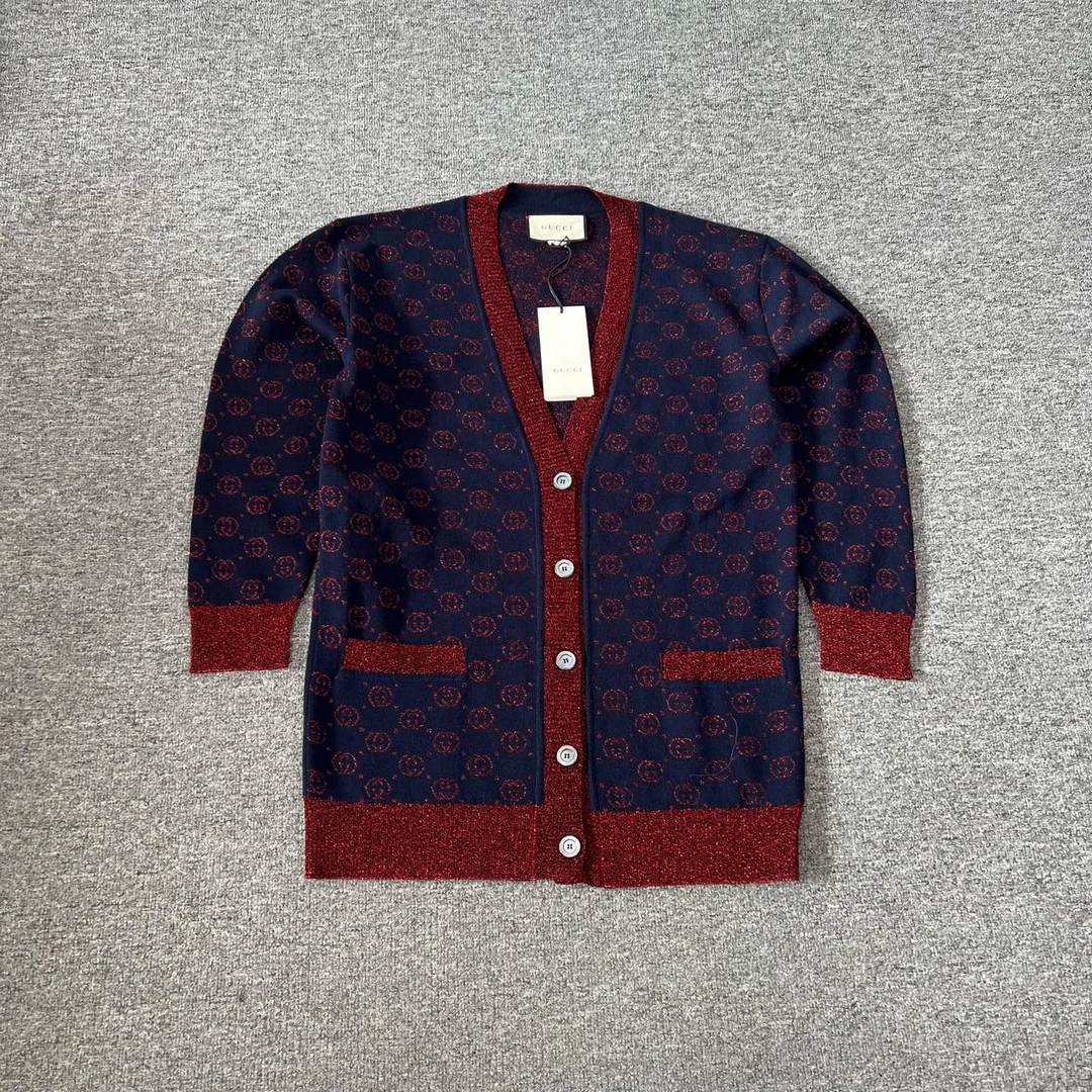 全新未使用 GUCCI/古驰 Gucci 满印针织开衫 xs 码