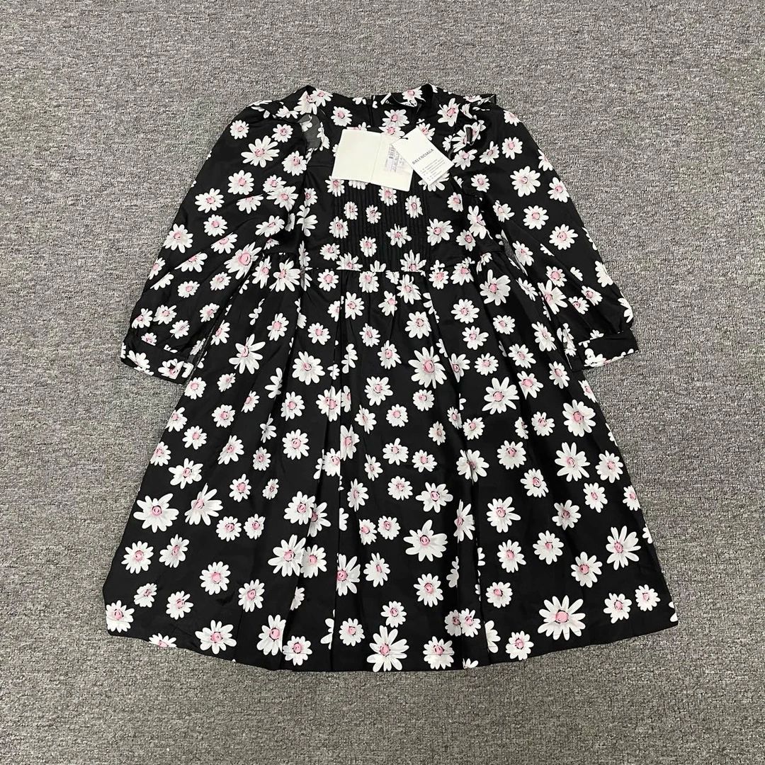 全新未使用 Balenciaga/巴黎世家 巴黎世家 碎花连衣裙 全新吊牌