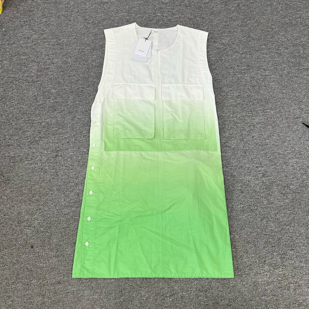 全新未使用 Celine/思琳 celine 渐变连衣裙 36