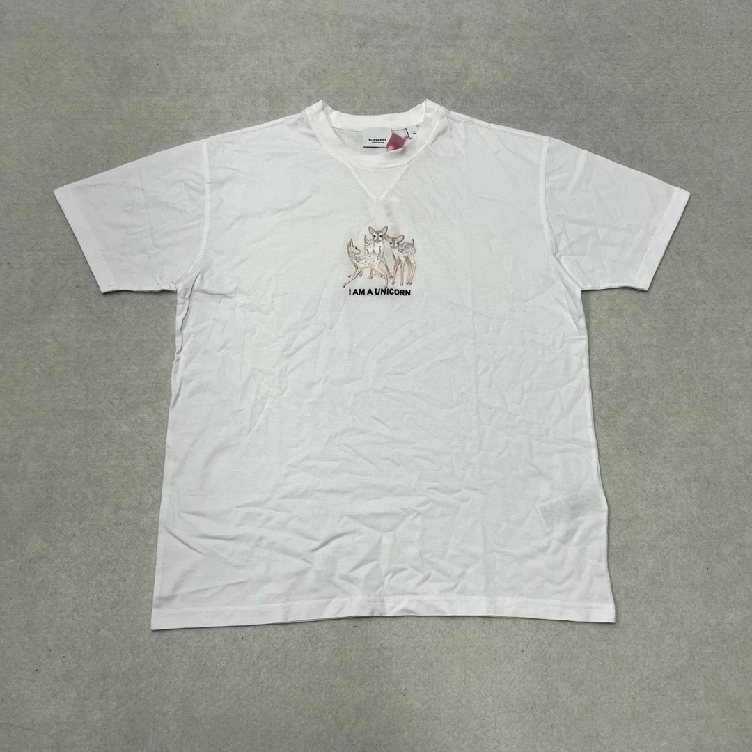 99新 BURBERRY/博柏利 Burberry 白色小鹿短袖xs