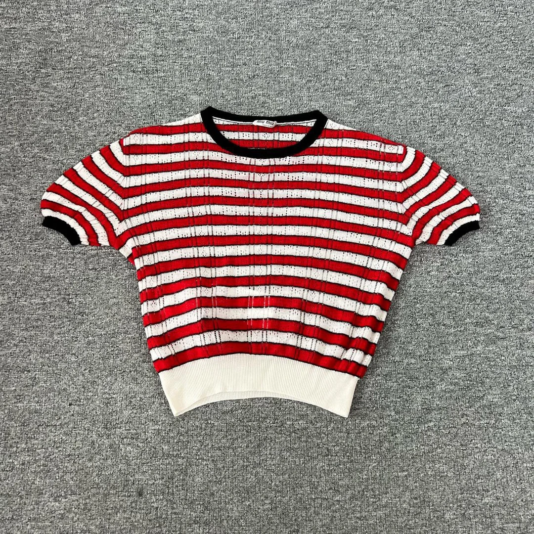 99新 MIU MIU/缪缪 miumiu 短袖 针织衫