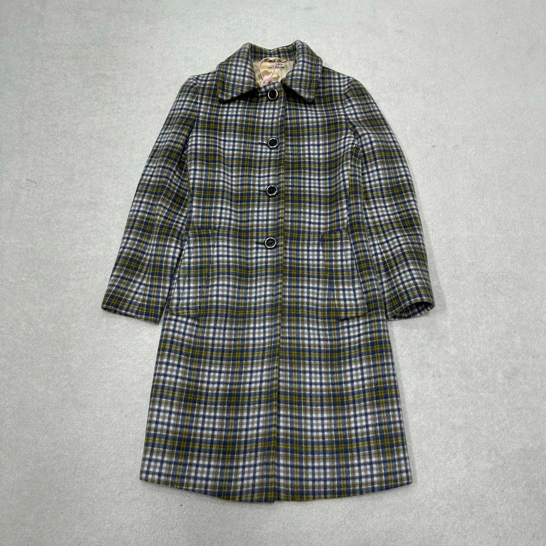 99新 MIU MIU/缪缪 miumiu 格纹大衣36码