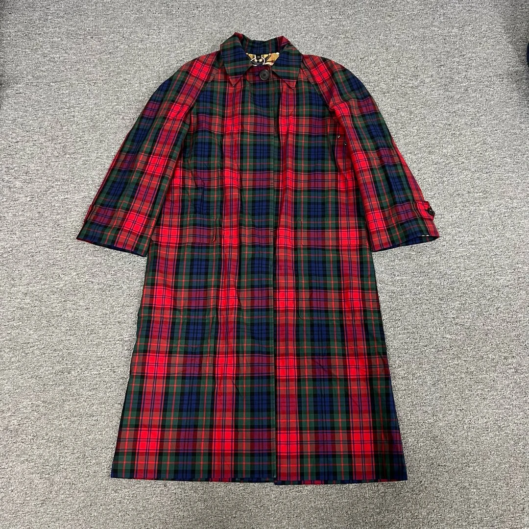 99新 AMIPARIS Burberry 黑标格纹风衣uk6
