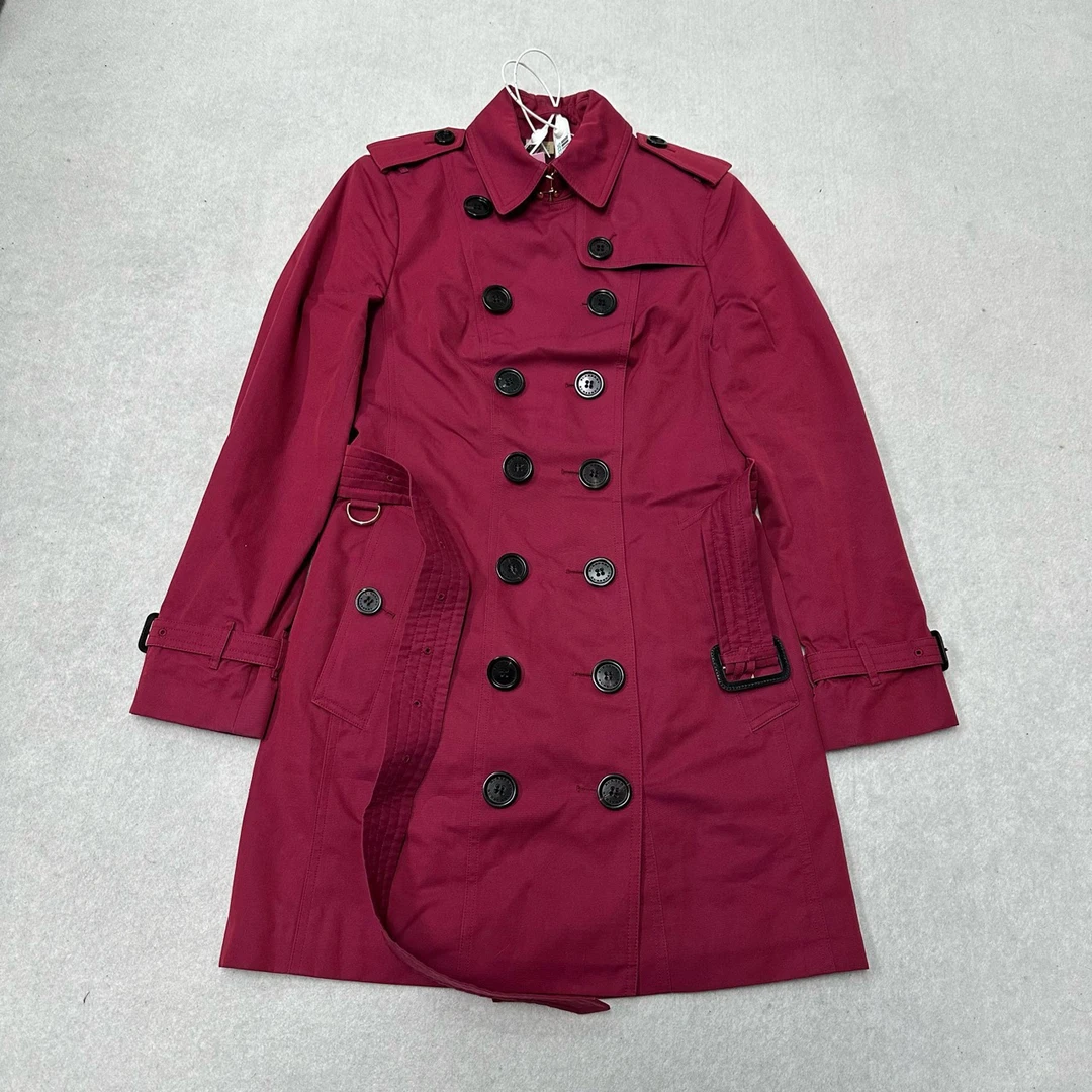 99新 BURBERRY/博柏利 Burberry 红色风衣uk6