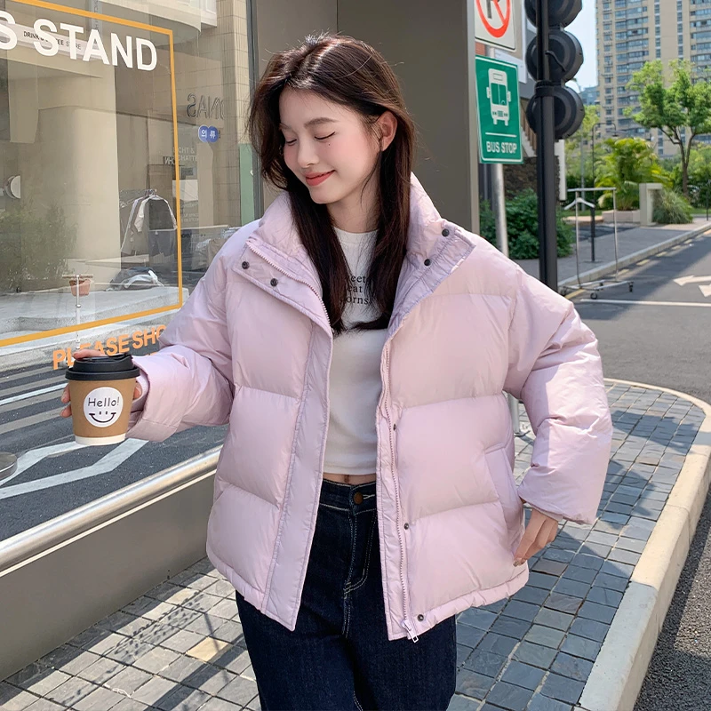 【福利款】短款羽绒服女2024年新款冬季小个子加厚白鸭绒面包服外套