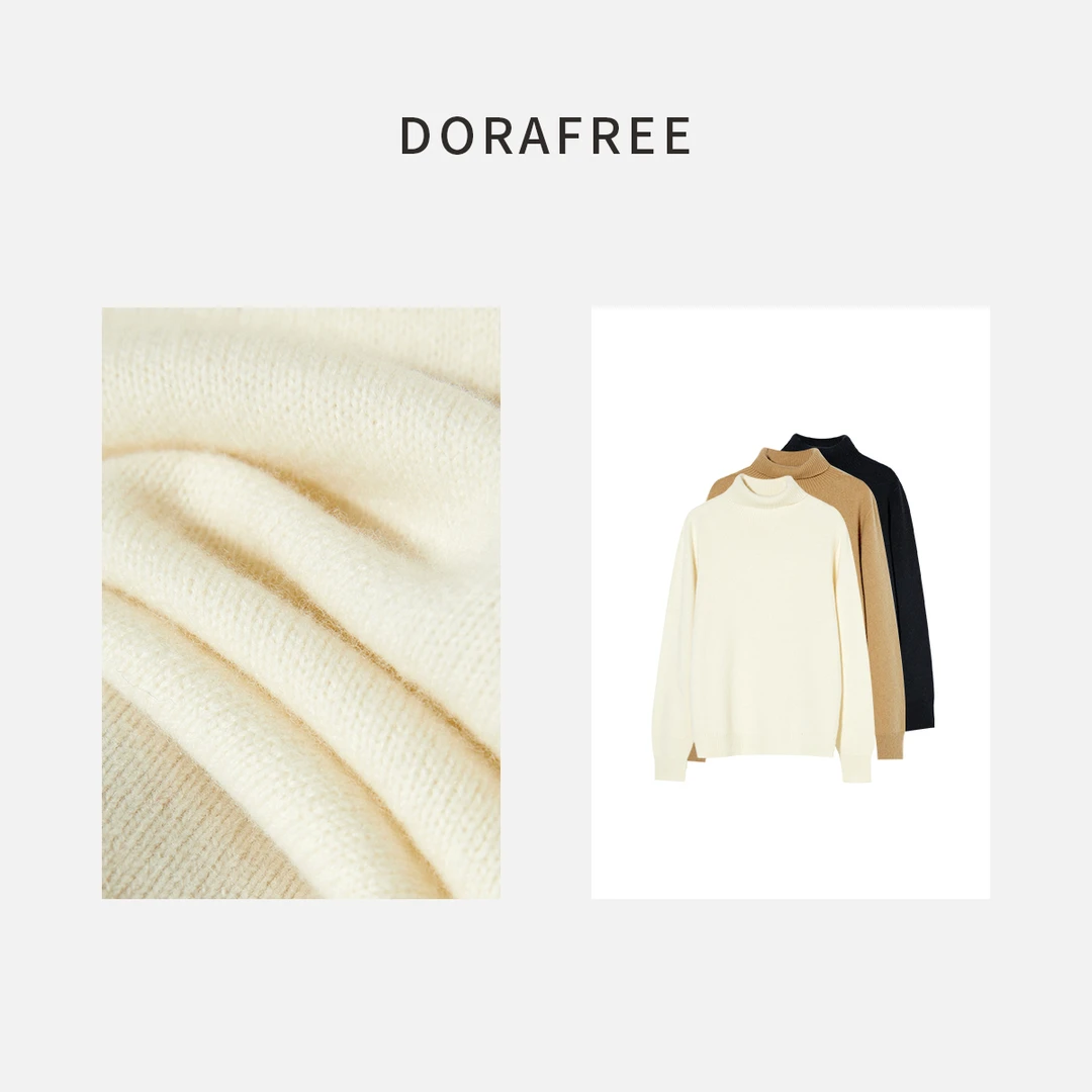 901秋冬时尚百搭洋气女士高领针织毛衣