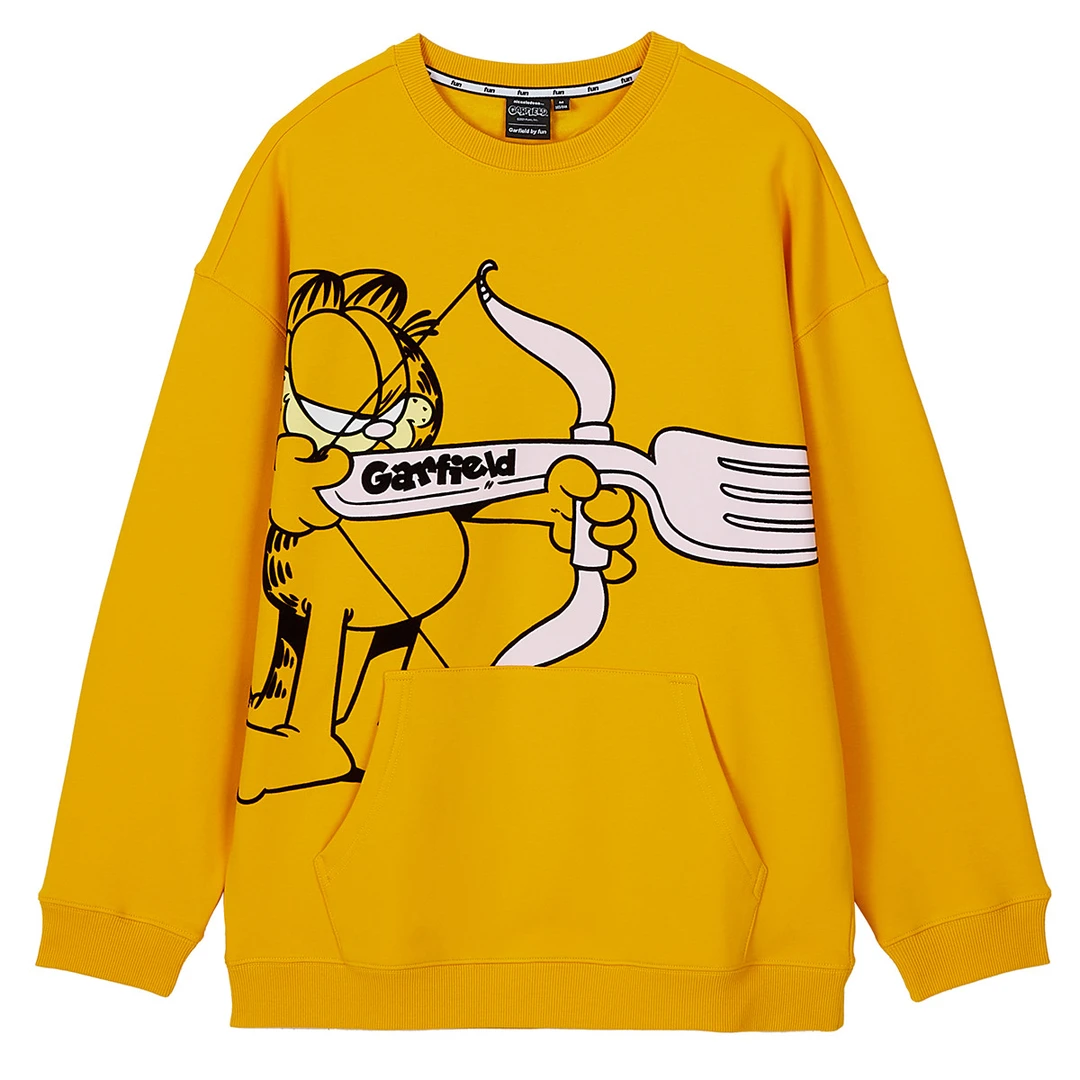 Fun卫衣系列加菲猫联名休闲百搭卫衣卡通联名套头卫衣FGU214A2