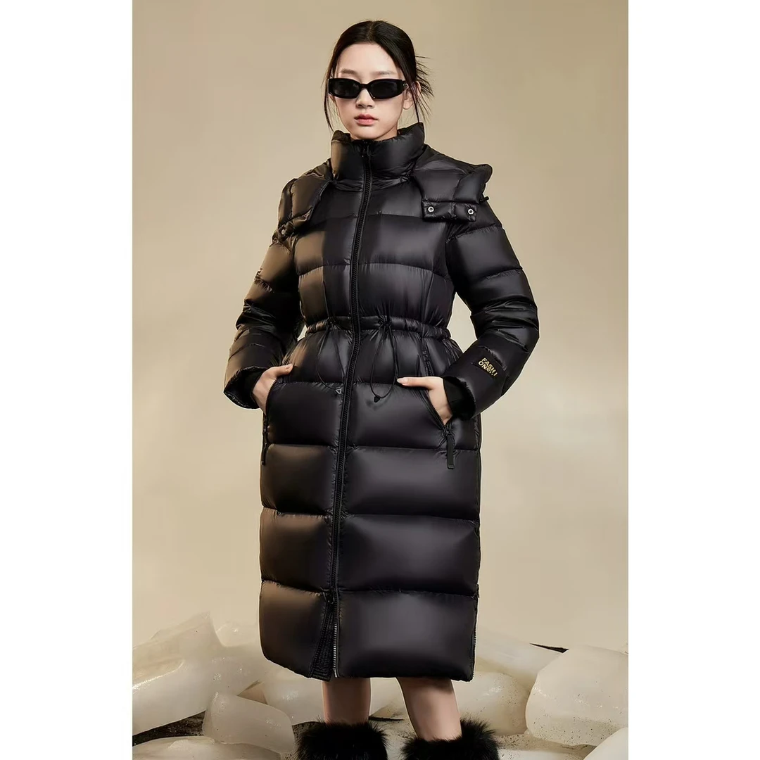 门店21&59！蚂蚁腰，篙鼎黑曜石系列/鹅绒长款泡芙羽绒服女M13201
