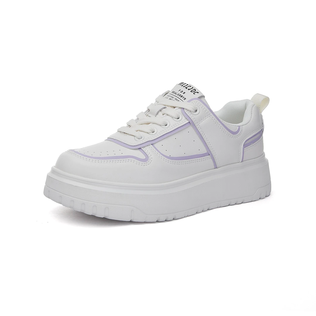 门店39&9！大厂做工，套现单/真皮透气轻量发泡底撞色小白鞋 C18814