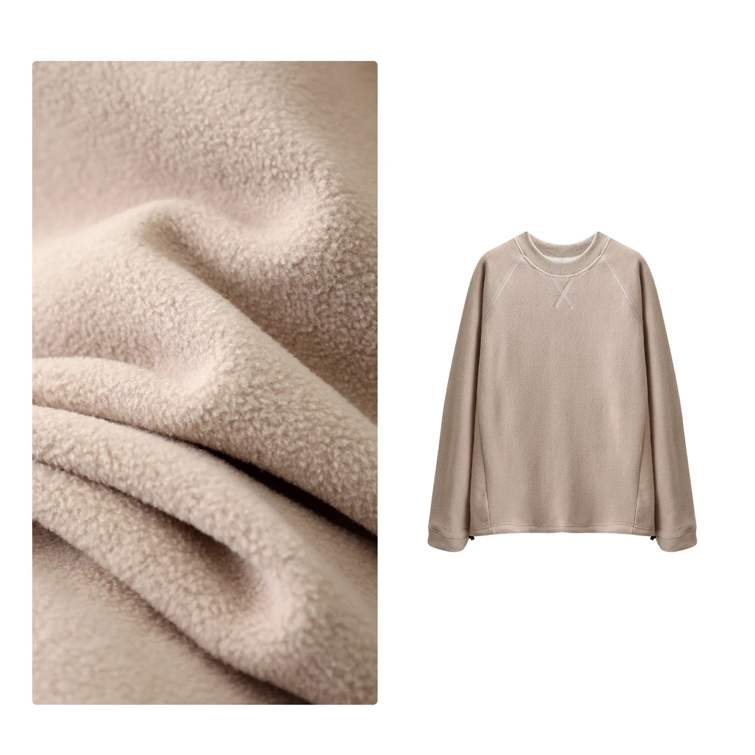 B门店21&9！男/女款，纯源R单~摇粒绒暖肤运动感抽绳打底卫衣C18978