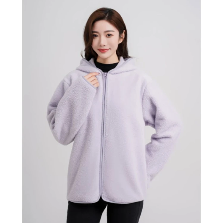 门店4&69！bo厂出，可溯源/双面复合摇粒绒防风连帽外套女C19427