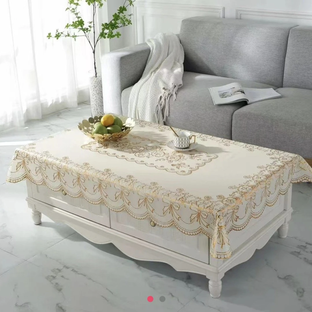 新款防油防水防烫加厚免洗高级简约PVC茶几台布90x140