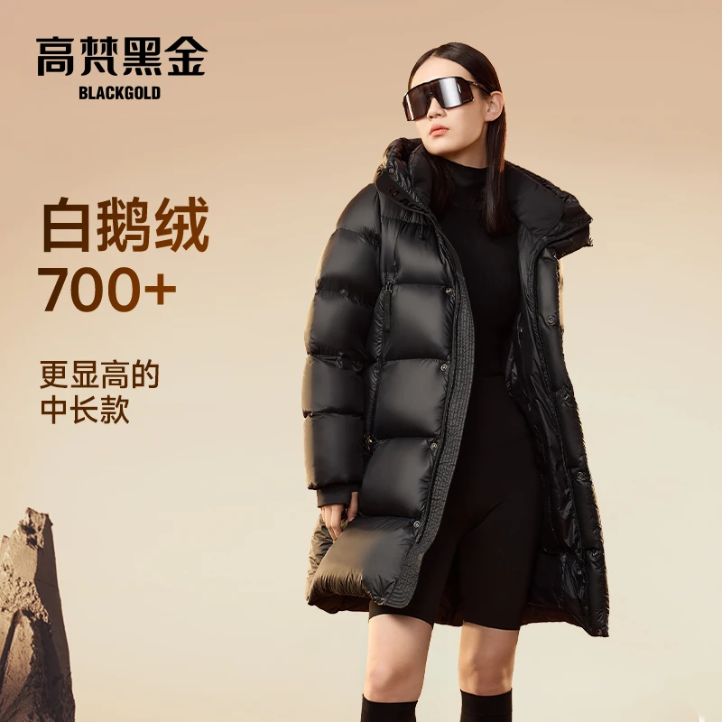 【高梵黑金鹅绒服】先锋2.0六格时尚反季男女雅丹风中长款羽绒服
