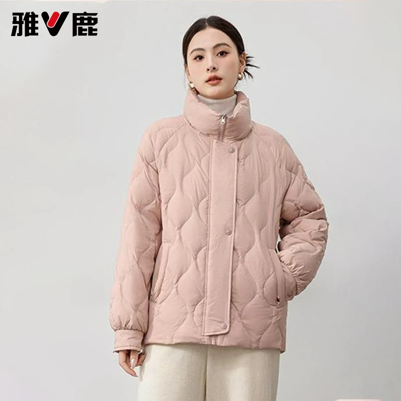 #雅鹿新款羽绒服新款小个子短款无帽羽绒服外套女YH701Z01060