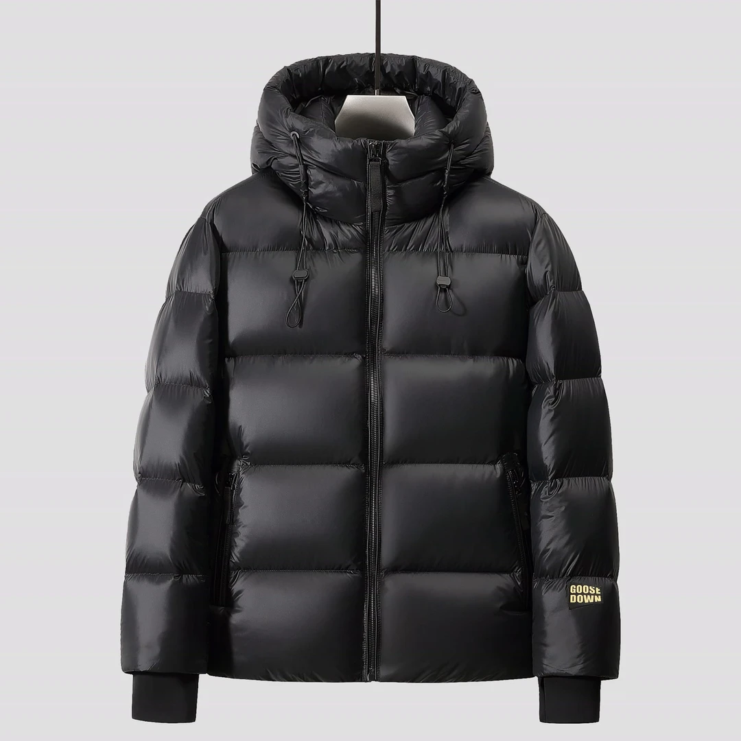 【雅鹿】鹅绒羽绒服男款加厚保暖连帽羽绒衣短款外套8251