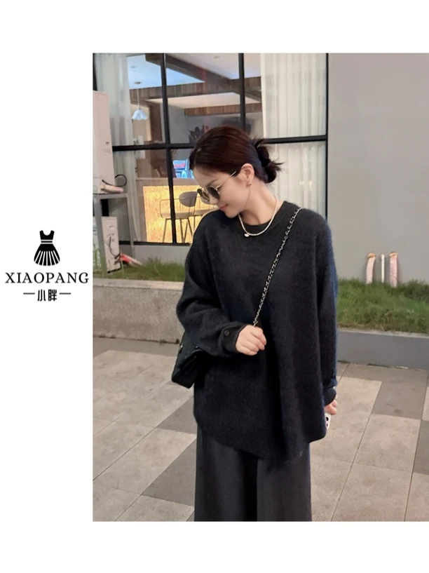 【小胖家】【福福款只出不进】59280高级感不规则中长款宽松毛衣