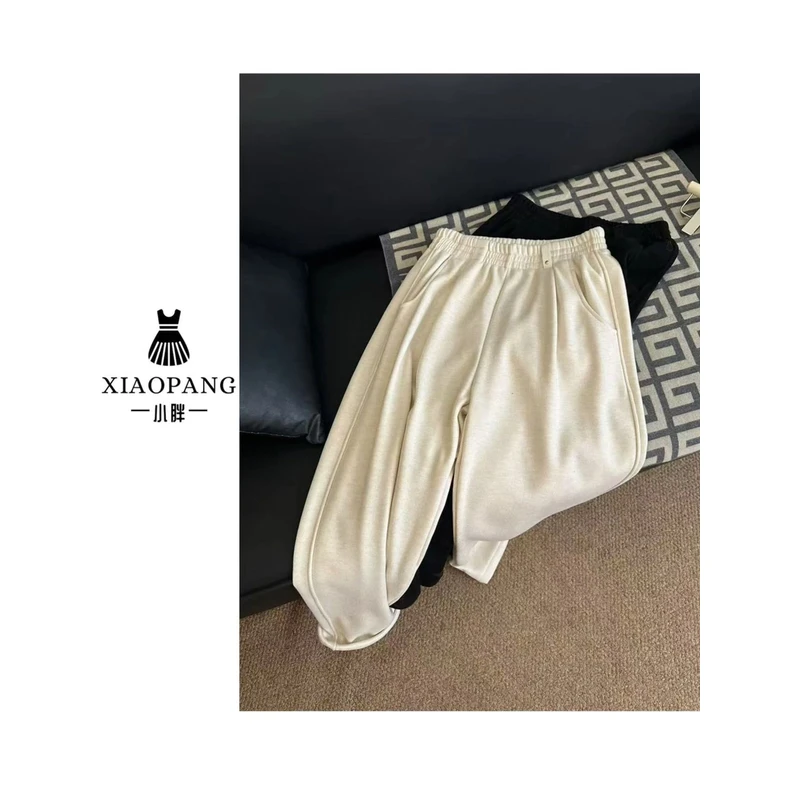 【小胖家】【福福款只出不进】2208慵懒风垂感加绒休闲哈伦裤