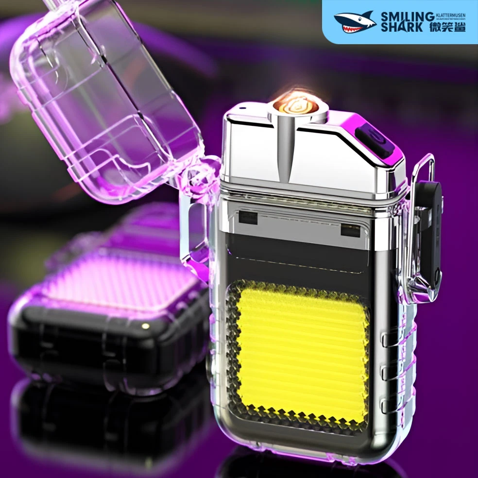 强光USB灯带防风打火机随身照明工作灯多功能手电筒便携点烟器