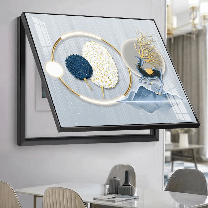 电表箱装饰画免打孔现代简约遮挡箱艺术开关电表盒配电箱电闸挂画