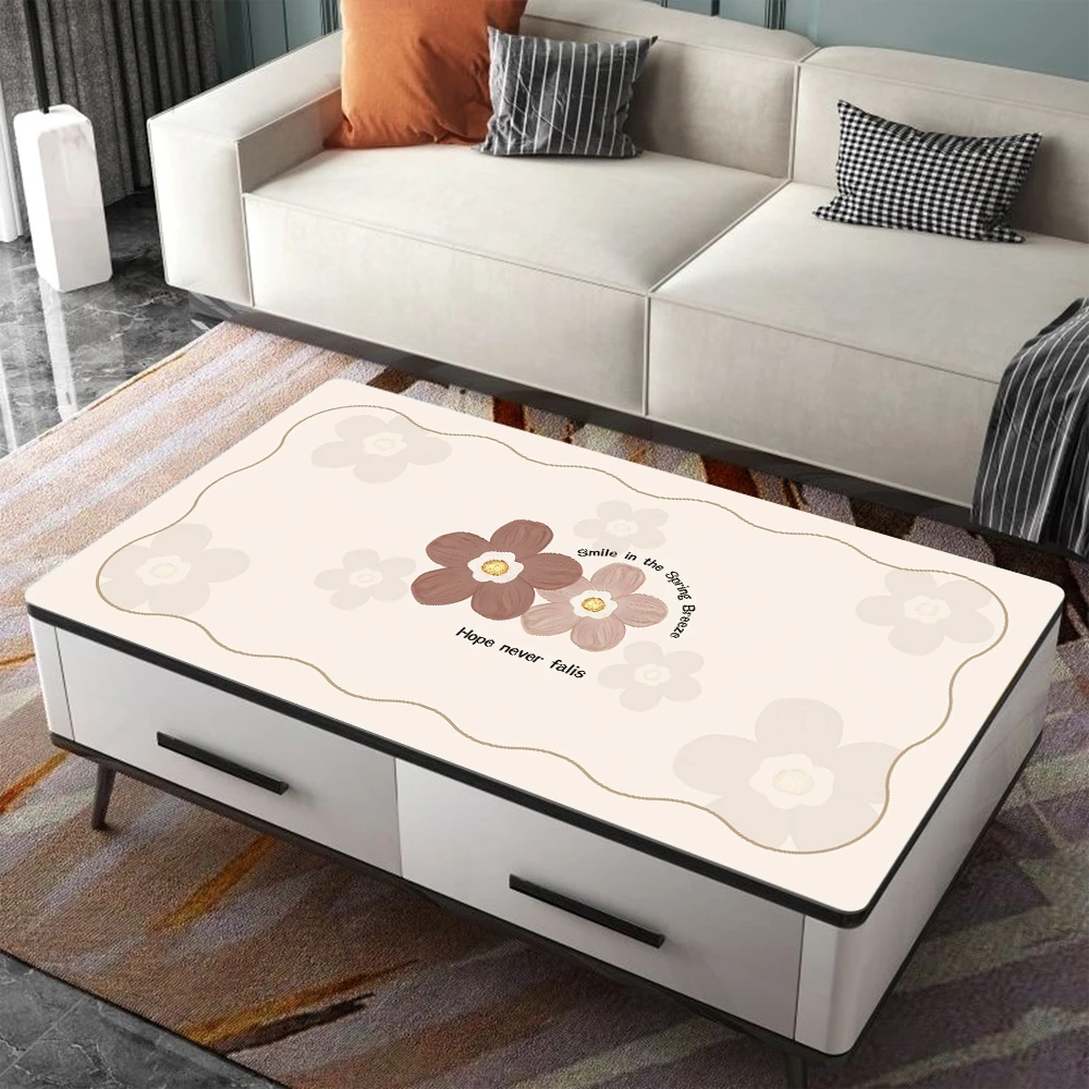 长方形茶几垫现代桌布防水防油防烫免洗可爱少女心学生学习桌垫