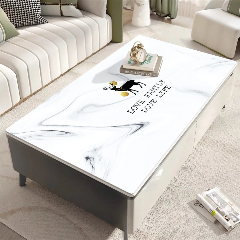 茶几桌布防水防油防烫免洗餐桌垫轻奢简约家用长方形不透明垫子