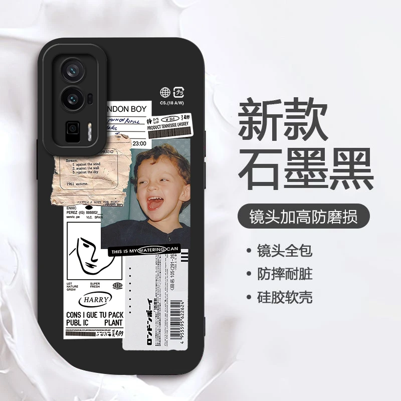 哇哦男孩红米K60手机壳男女新款情侣防摔个性小众全包套欧美趣味