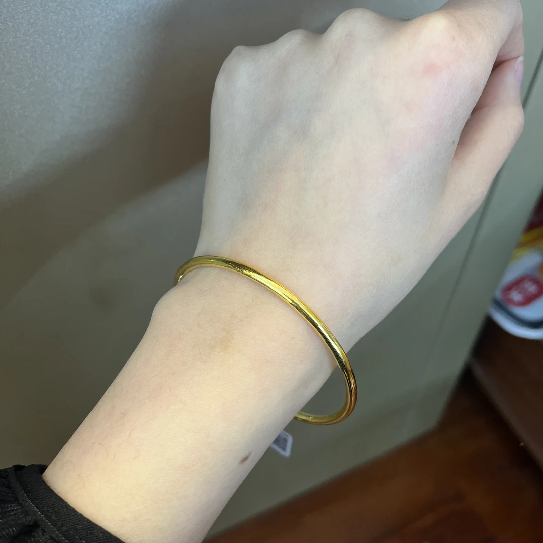 御典金翠缘特价款足金亮面小克重手镯