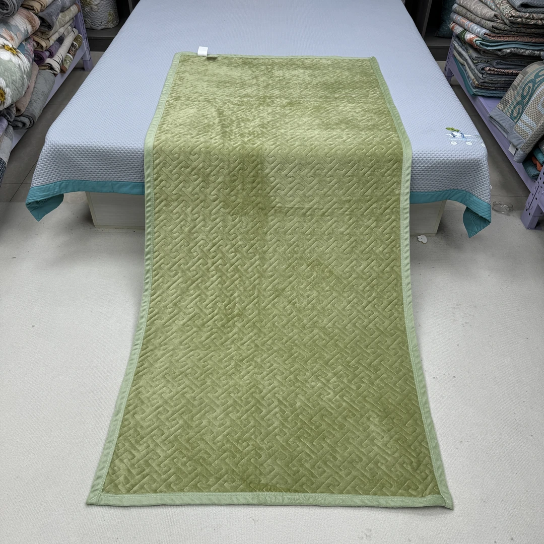 抹茶绿90*200cm宝宝绒床盖加厚秋冬沙发垫学生宿舍床垫过冬神器