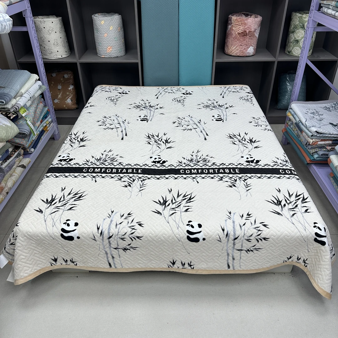 熊猫200*230cm±5宝宝绒床盖加厚秋冬款牛奶绒床毯保暖过冬神器