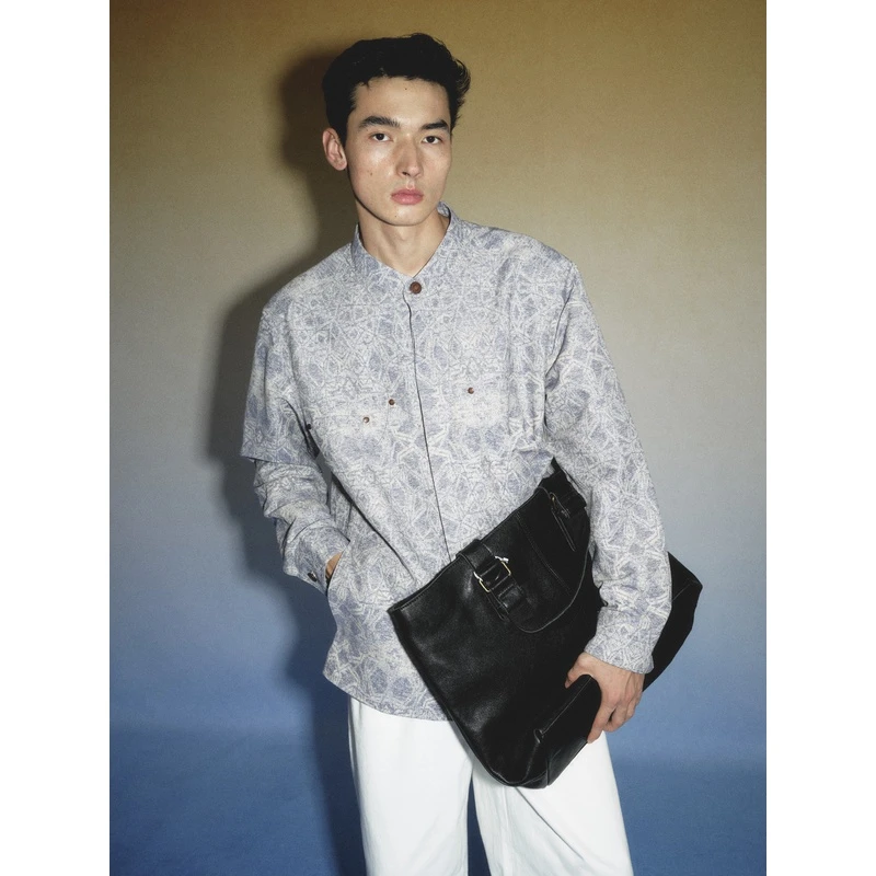 UNICA HOMME/铆钉点睛棉衬衫上衣