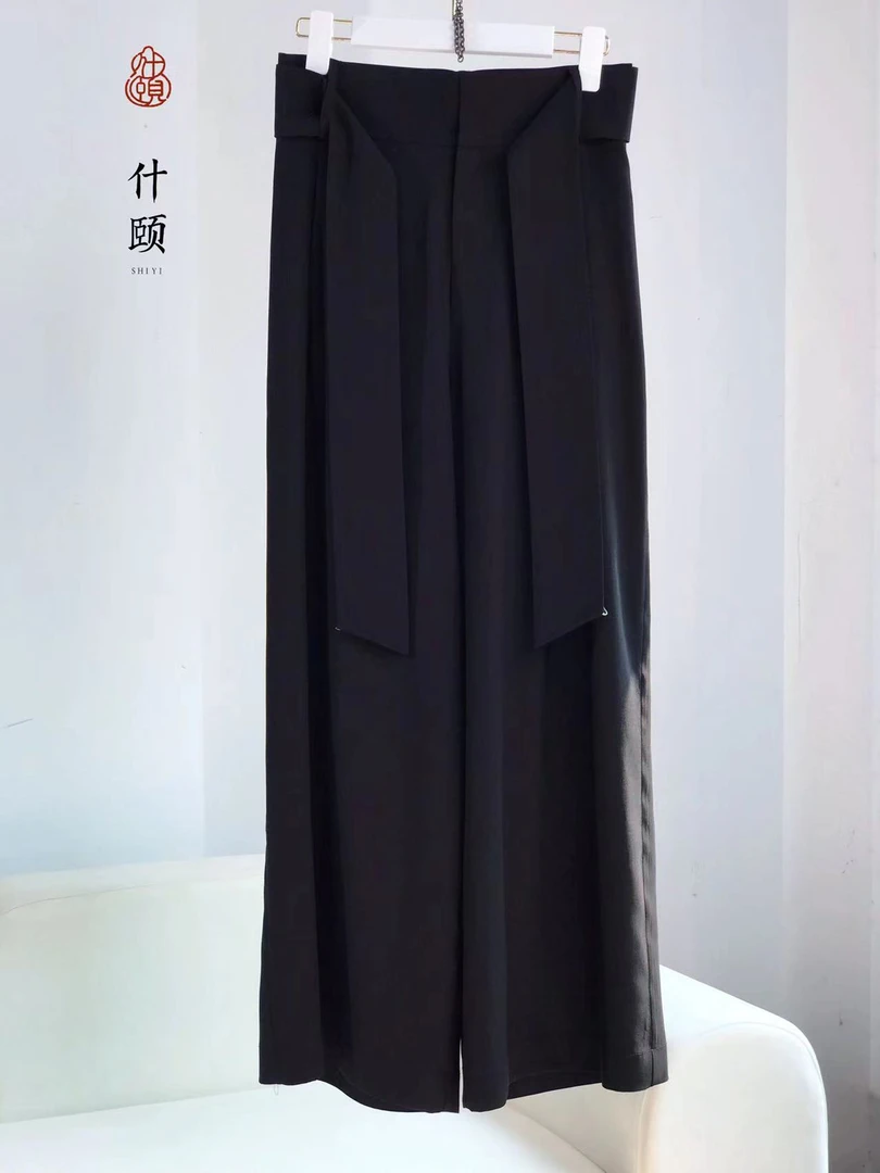 【非遗面料商品】黑色香云纱阔腿裤（已开价）