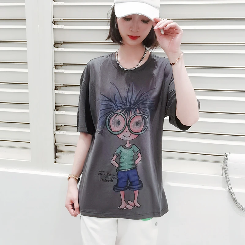 【9641包邮】2024夏季新款青少年学生港风潮流百搭宽松休闲T恤