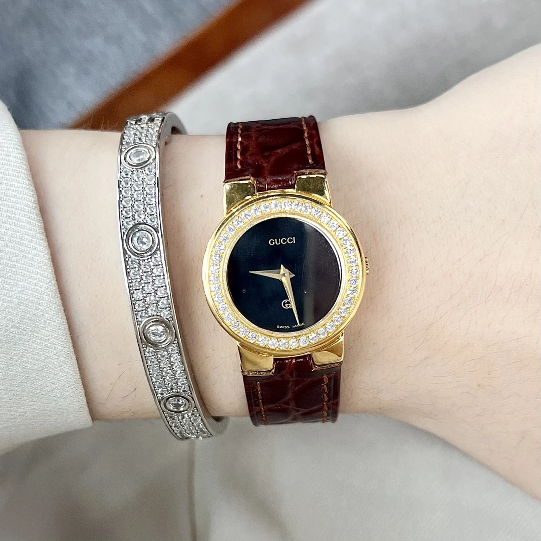 95新 GUCCI/GUCCI 中古手表/石英表/后钻/表径25/GC076