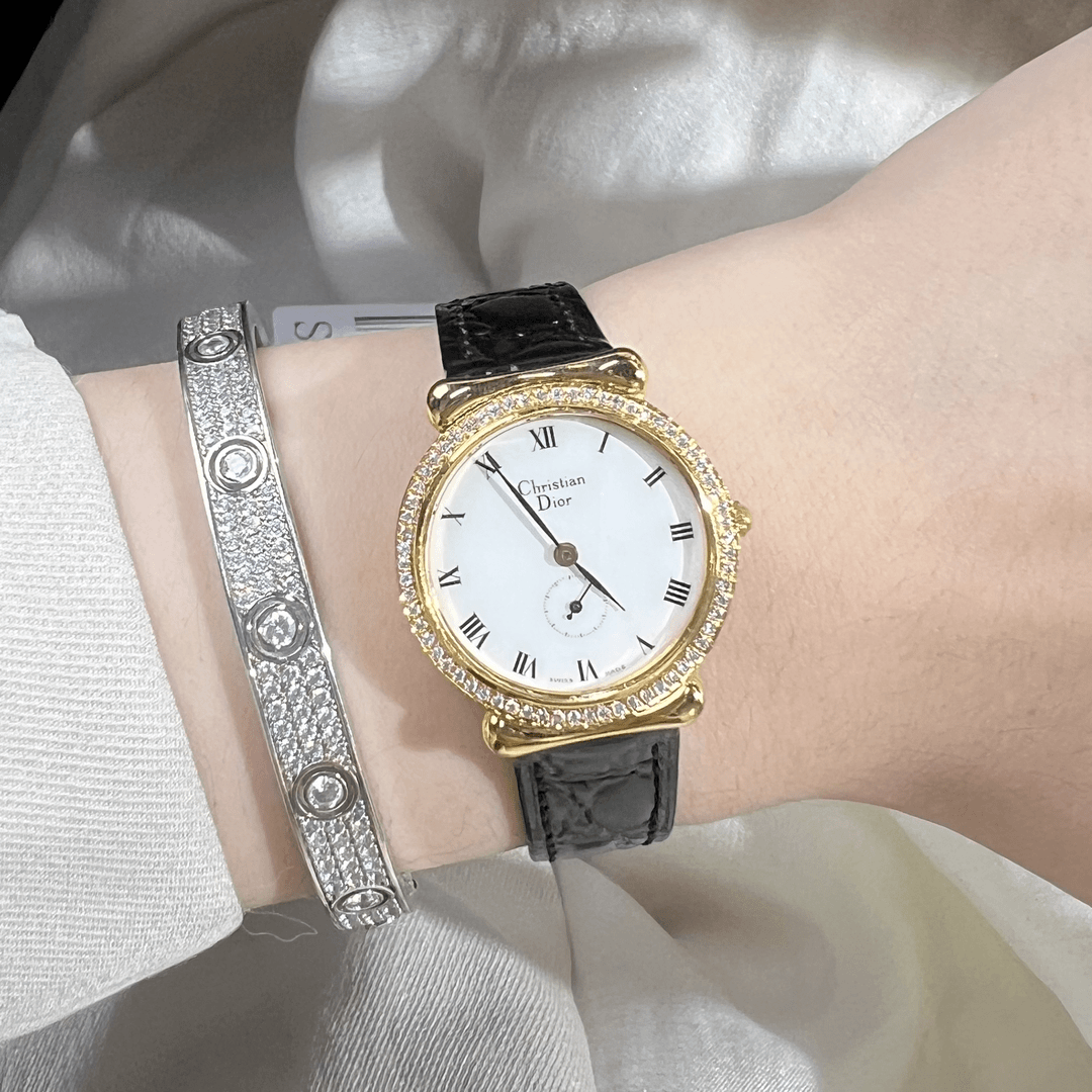 95新 DIOR/迪奥 vintage中古手表/石英表/DR061/补差链接