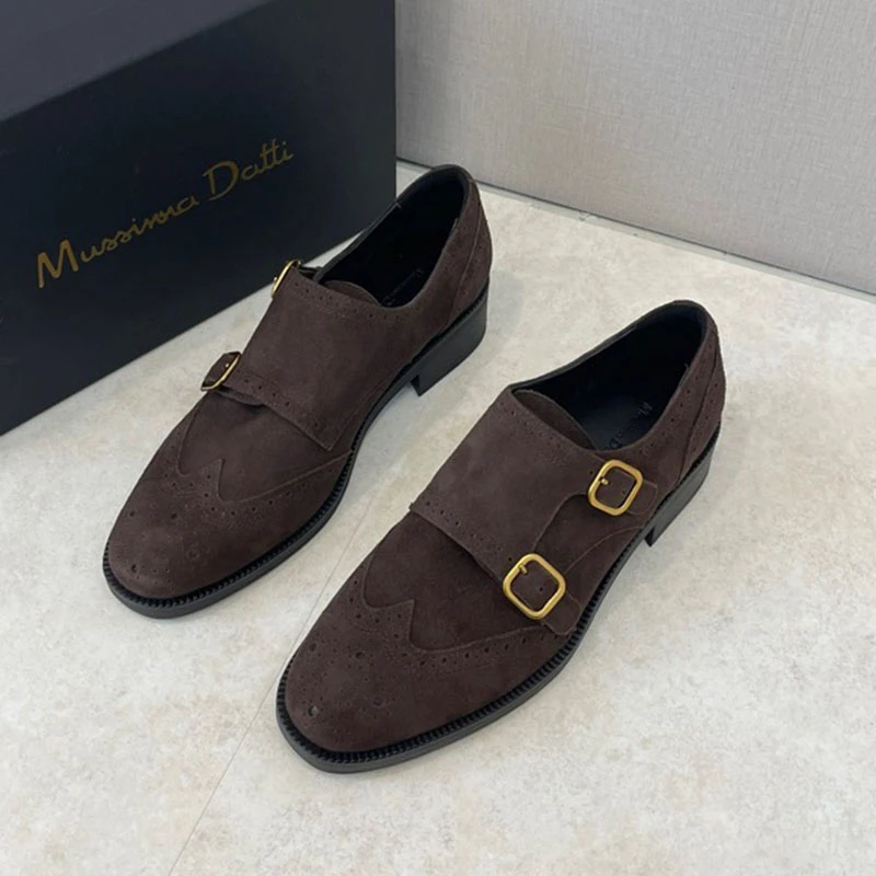 乐福鞋女真皮商务牛皮圆头乐福鞋乐福鞋女鞋时尚百搭英伦风固特异