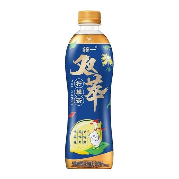 统一 双萃柠檬味茶饮料 500ml/瓶