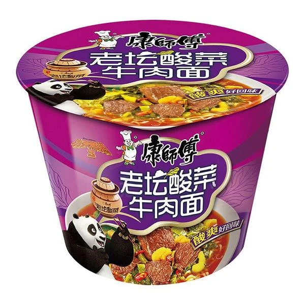 康师傅 老坛酸菜牛肉面 122g/桶