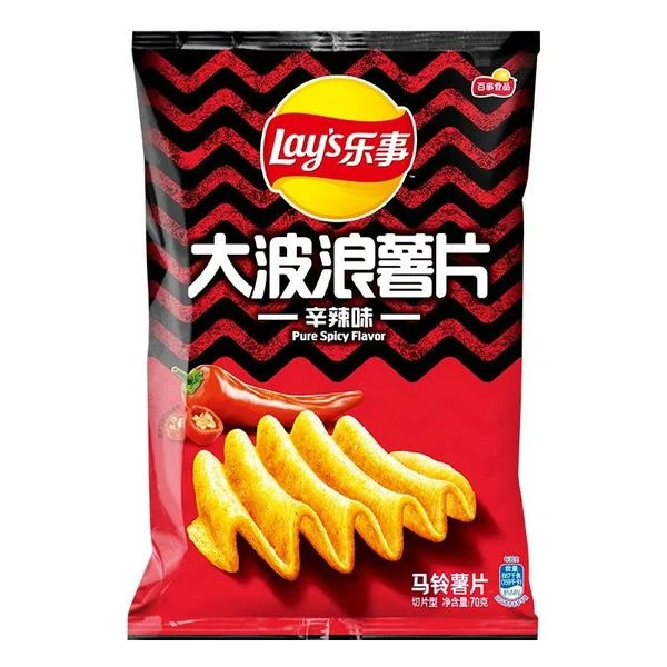 乐事 辛辣味大波浪薯片 70g/袋